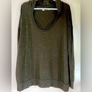 Lightweight, olive green, Yoga hoodie